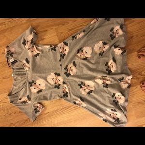 Gray flower dress